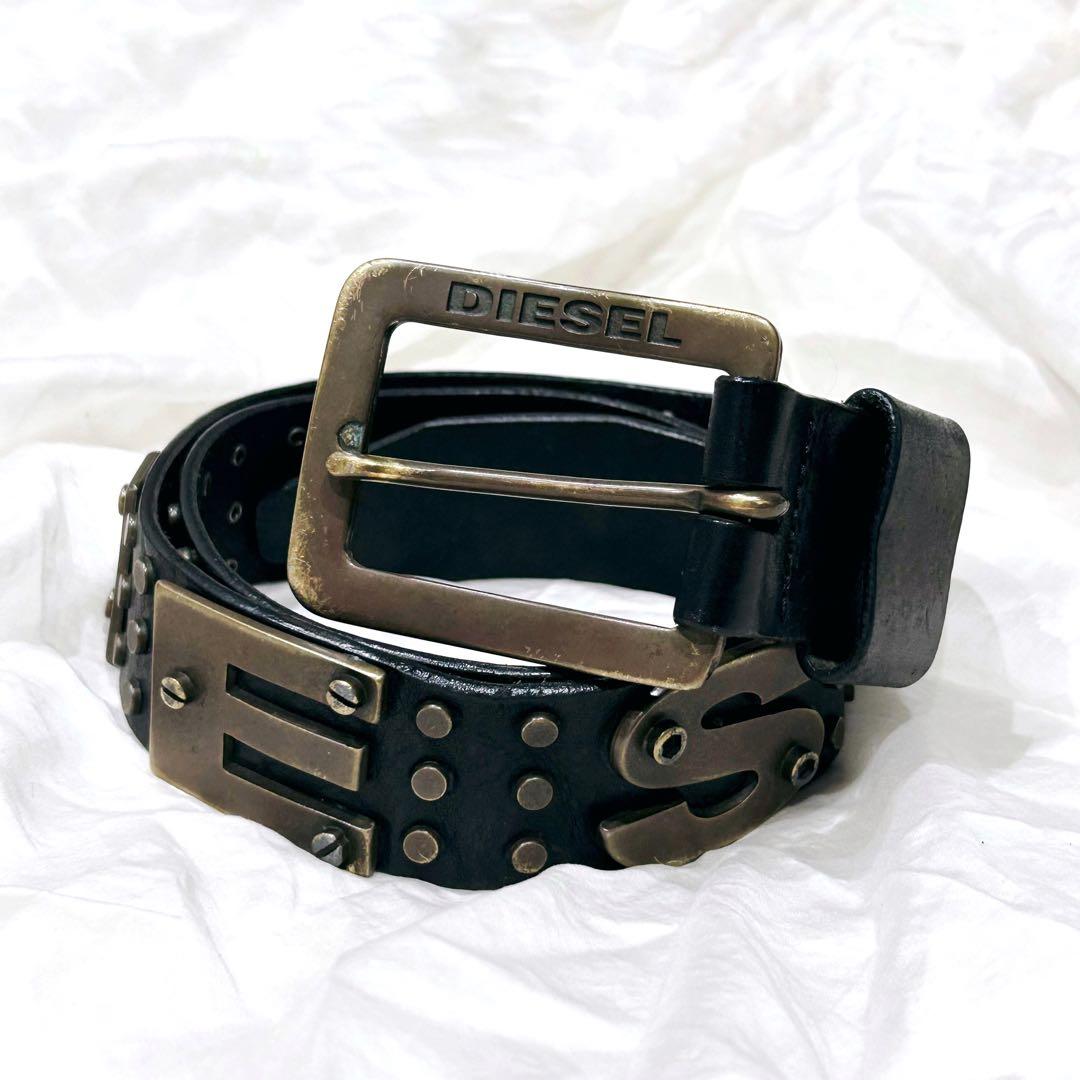 vintage diesel studs belt y2k 00’s