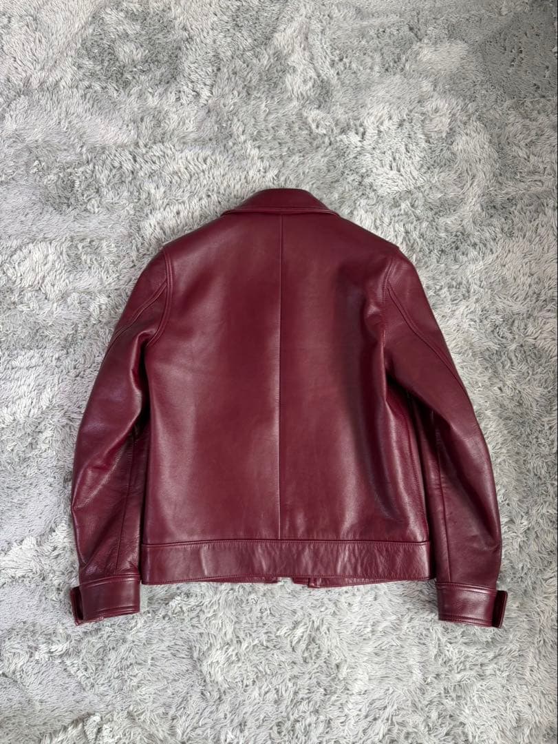 大特価‼️ ワコマリア　シングルライダース　レザー　leather レッド　ダブル