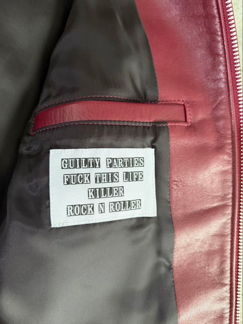 大特価‼️ ワコマリア　シングルライダース　レザー　leather レッド　ダブル