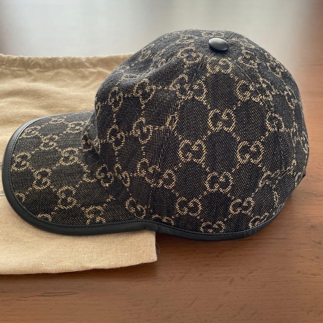 GUCCI GGモノグラム デニム キャップ ユニセックス S