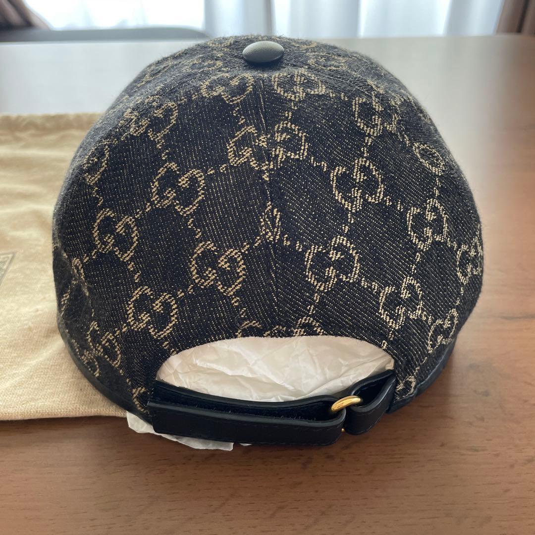 GUCCI GGモノグラム デニム キャップ ユニセックス S