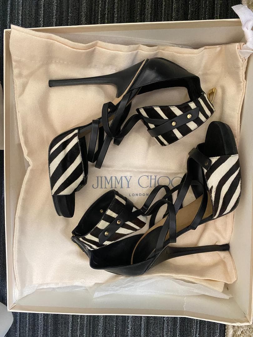 JIMMY CHOO ゼブラ ハイヒール パンプス レディース