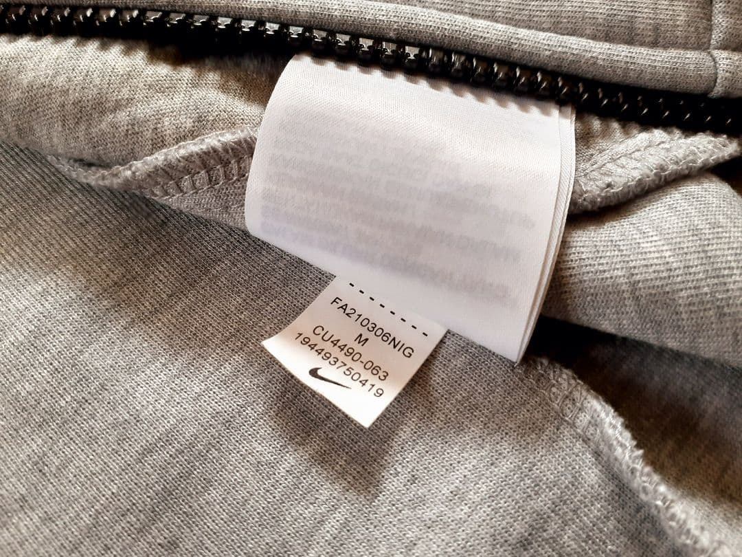 NIKE　テックフリース　セットアップ　上下　グレー　M　正規品