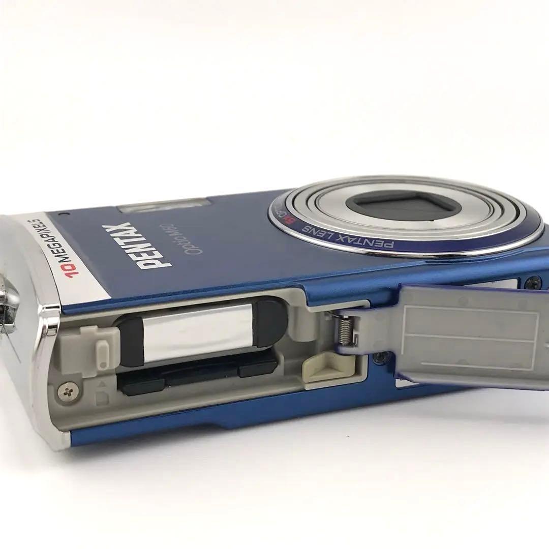 リーダー付き【動作確認済】PENTAX Optio M60 ブルー