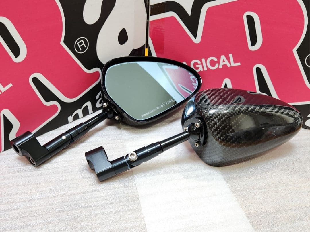 マジカルレーシング｜NK1 ミラー｜綾織カーボン｜type2 ロングエルボステム