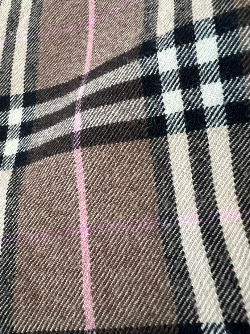 【極美品】バーバリーブルーレーベル ワンピース ノバチェック ベロアリボン 36