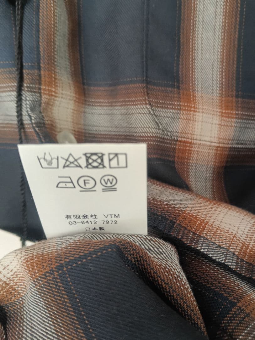 未使用VICTIM&CO. オープンカラーチェックシャツMopeningact