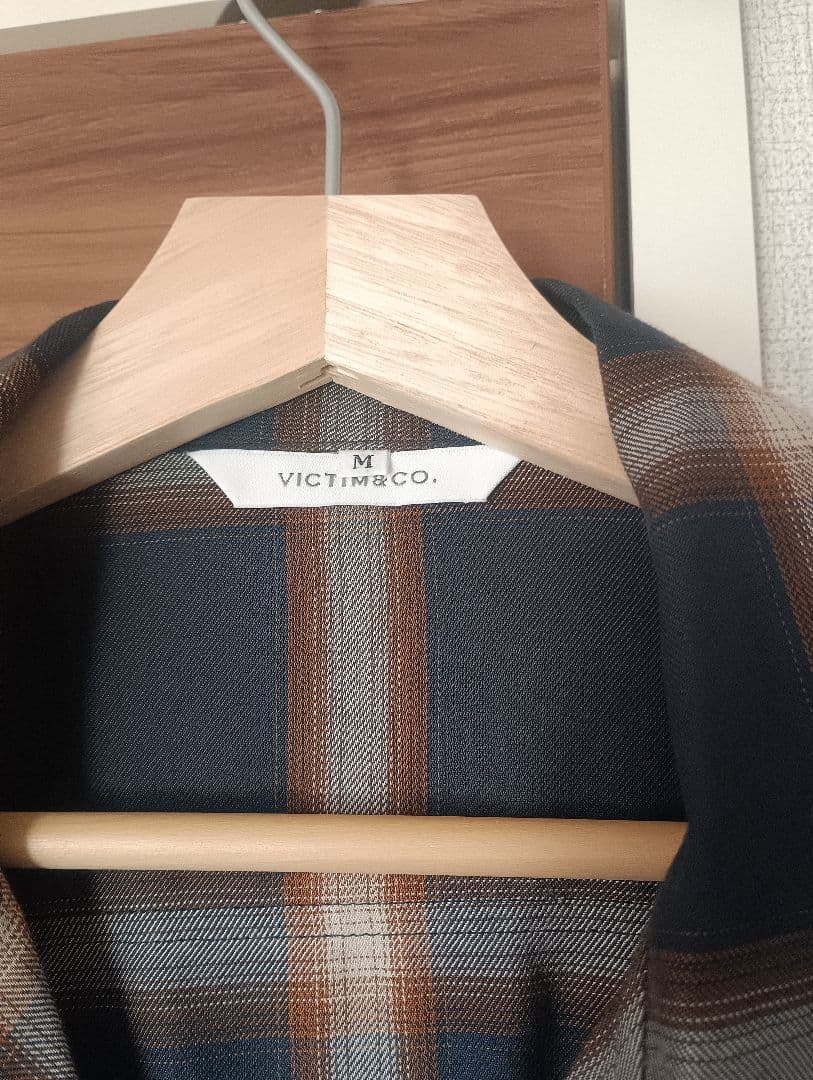 未使用VICTIM&CO. オープンカラーチェックシャツMopeningact