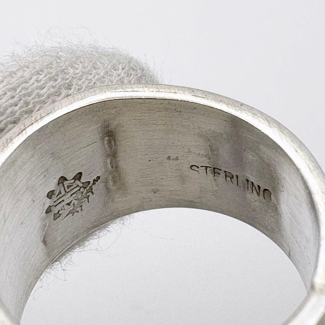 ホピ族 ジーン・プーヤウマ オーバーレイ ココペリ リング 17号 希少 美品