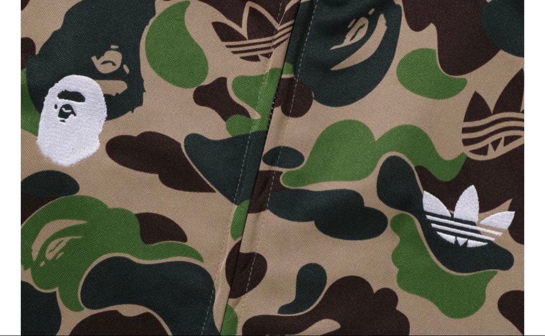 トップス S BAPE ADIDAS CAMO SHARK FULL ZIP HOODIE
