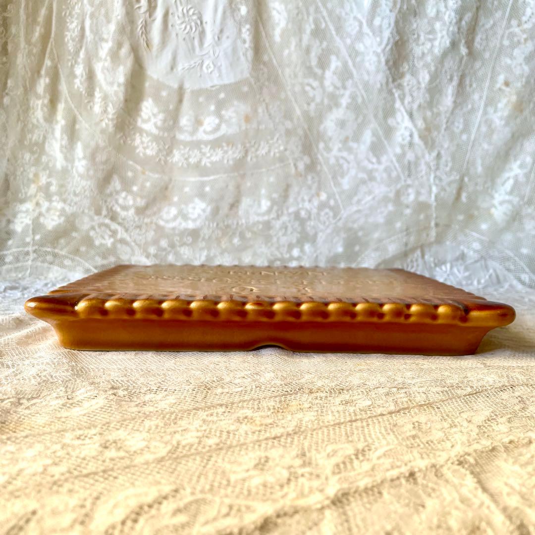 LUビスケット　陶器プレート　トリベット鍋敷き　フランスアンティークヴィンテージ