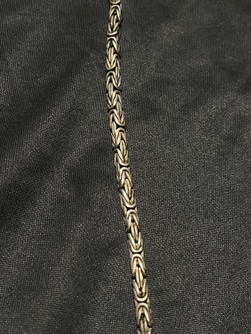 シルバー925 ビザンチンチェーン ネックレス バリチェーン 編み込み