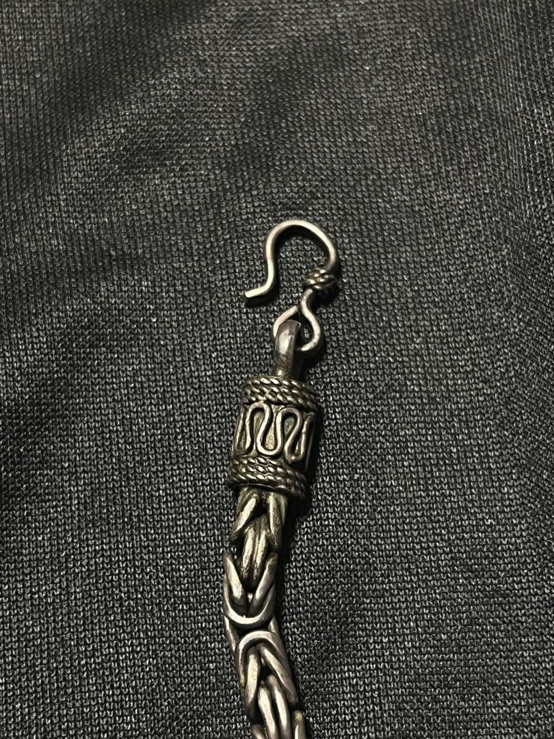 シルバー925 ビザンチンチェーン ネックレス バリチェーン 編み込み