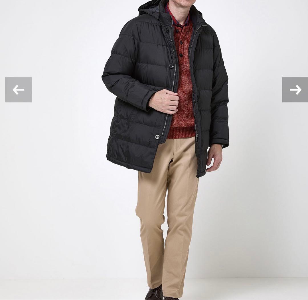 ブラック フード付き ダウンジャケット