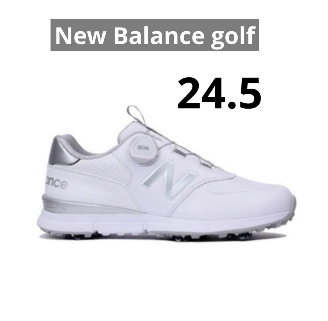 《最終値下》【極美品】ニューバランス　ゴルフシューズ　24.5 ダイヤル式