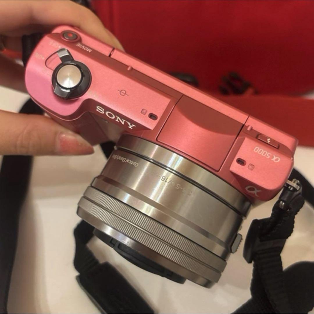 SONY α5000 ピンク ミラーレスカメラ