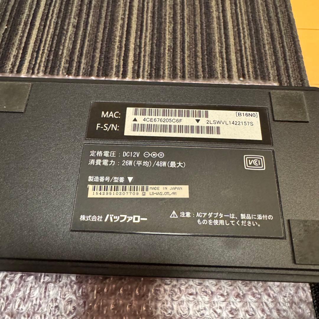 外付けハードディスク・ドライブ BUFFALO NAS LS-WV2. 0TL/R