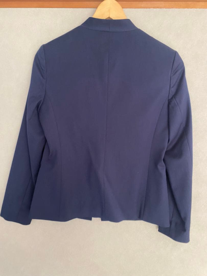 【美品】UNITED ARROWSネイビー ノーカラー ジャケット＆パンツ