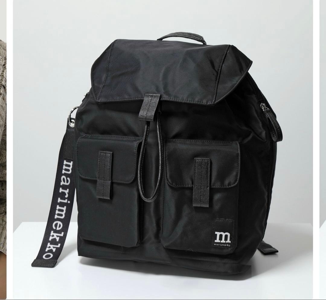 新品　マリメッコ　リュック　ブラック