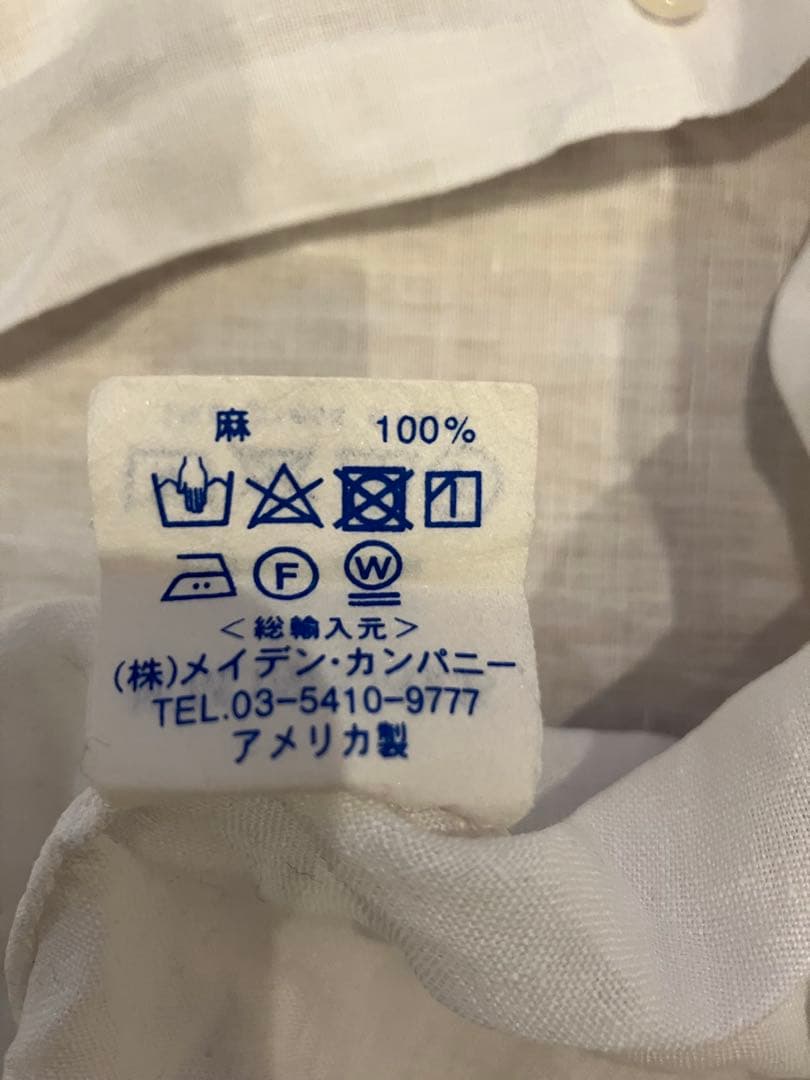 INDIVIDUALIZED SHIRTS M ホワイト 半袖シャツ