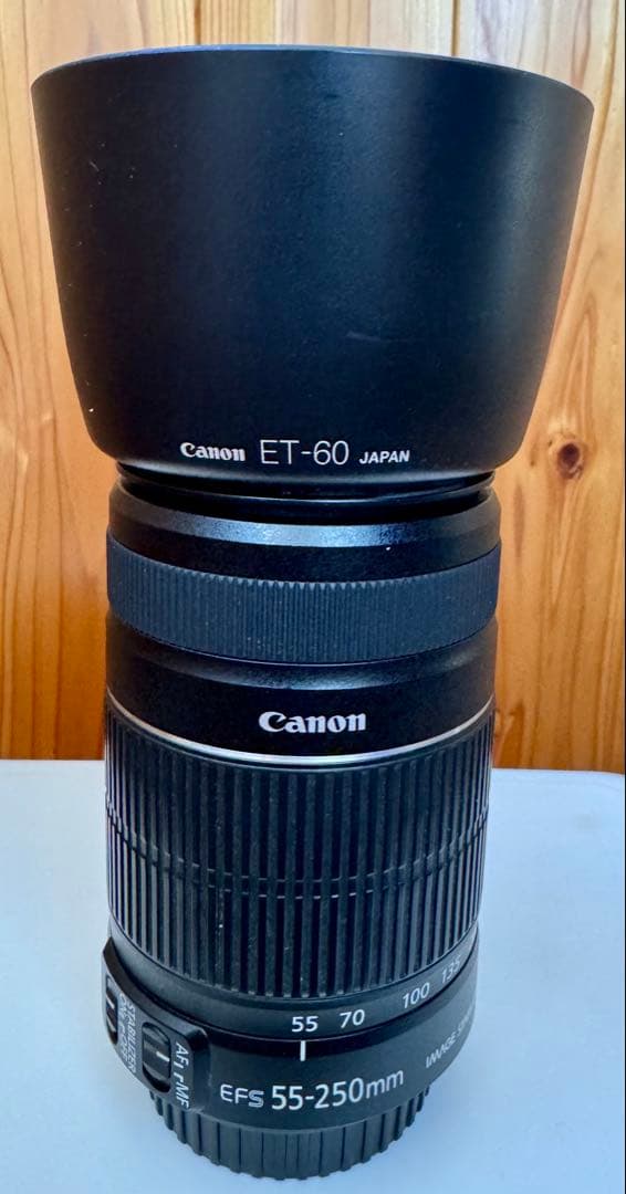 CANON EF-S 55-250mm F4-5.6 IS Ⅱフード付　説明書付