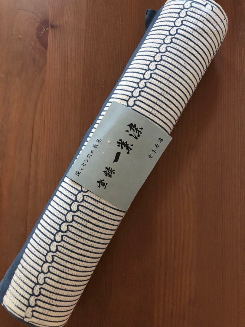 浴衣　反物　綿絽　白地×ブルーグレー　波頭文様