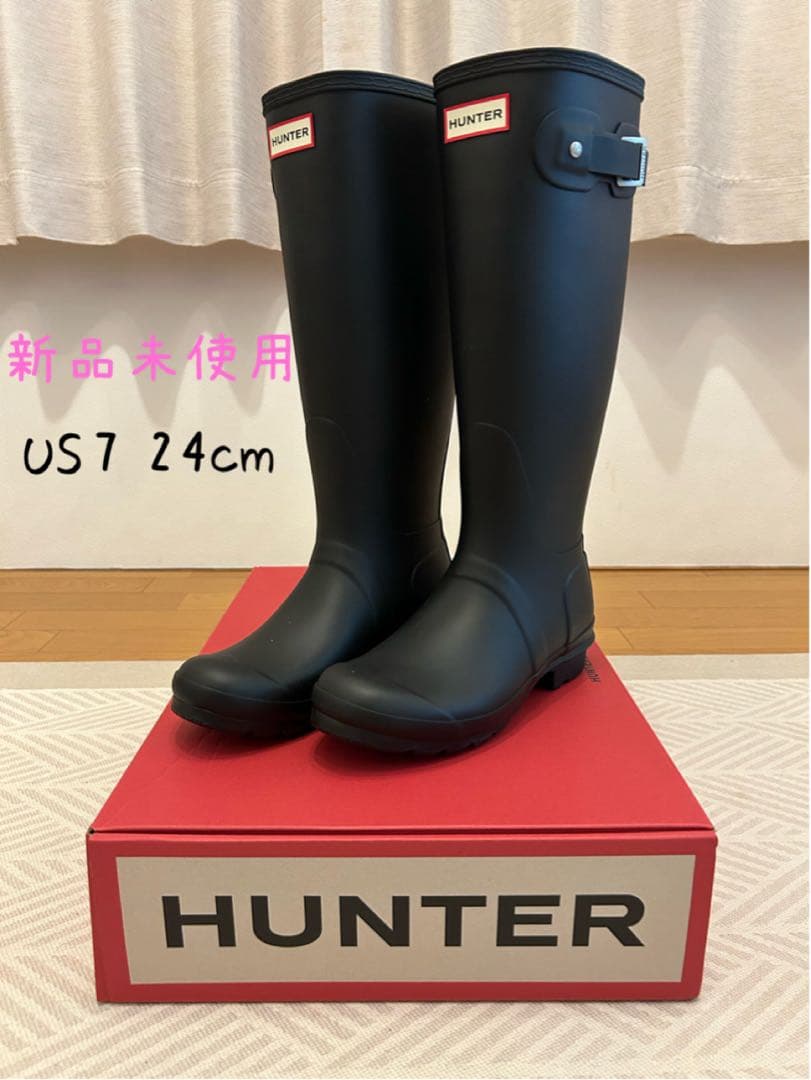 HUNTER ロングレインブーツ ブラック