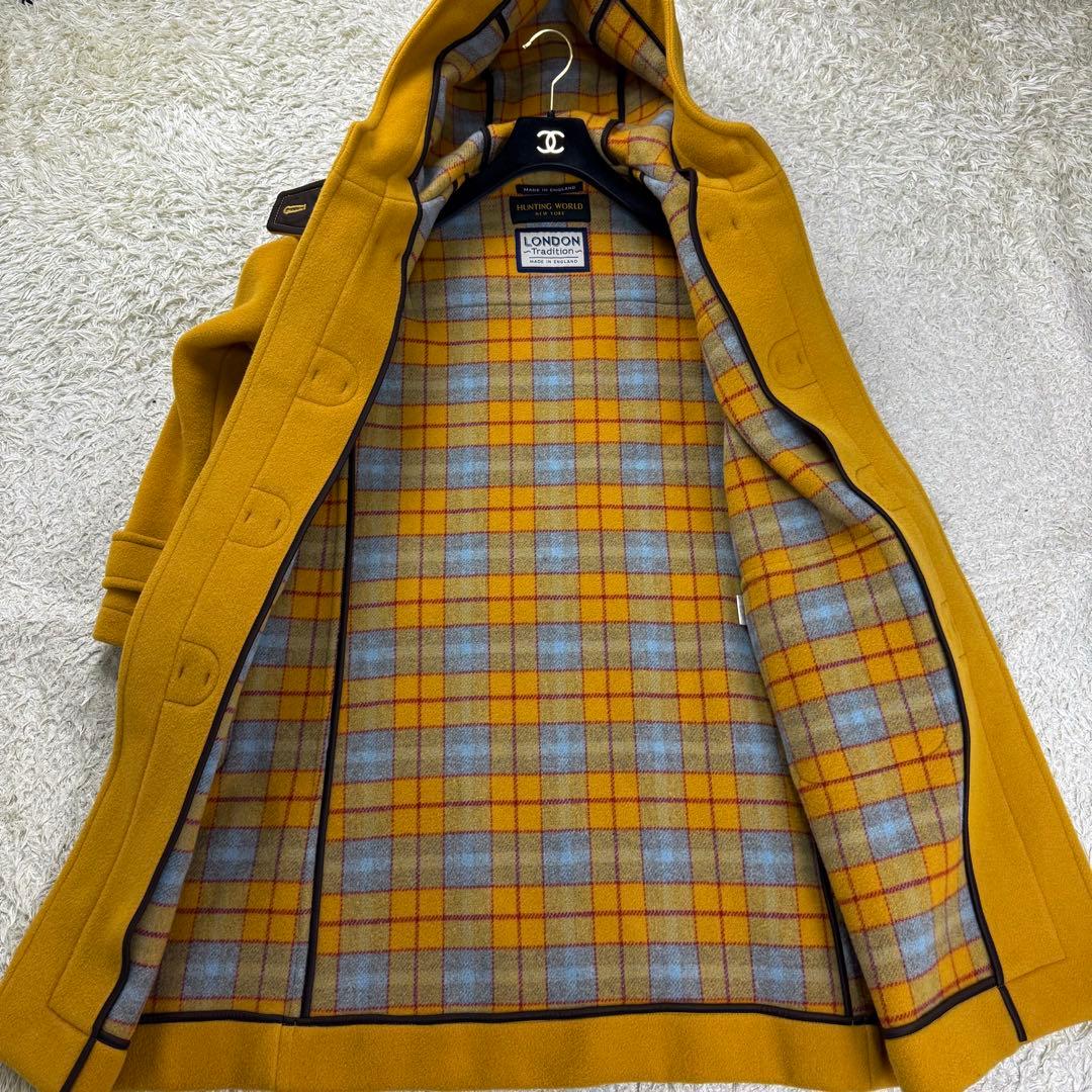 ロンドントラディション×ハンティングワールド ダッフルコート ロング丈 イエロー