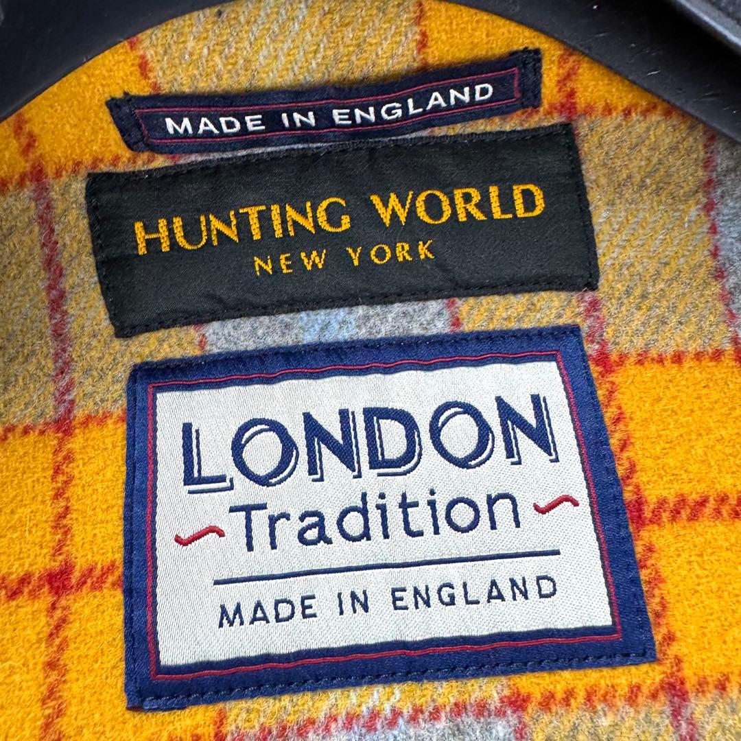 ロンドントラディション×ハンティングワールド ダッフルコート ロング丈 イエロー