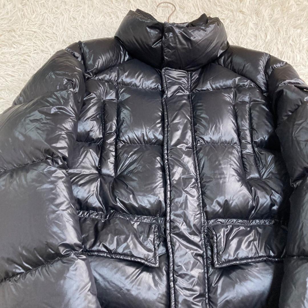 17210✨コルマー 52 LL シャイニー 肩ロゴ ダウンジャケット ブラック