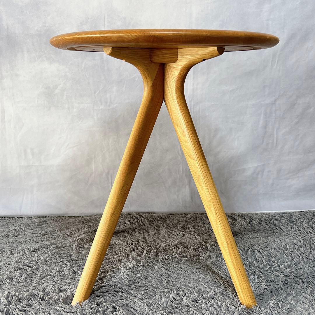 美品★起立木工 サイドテーブル 無垢材