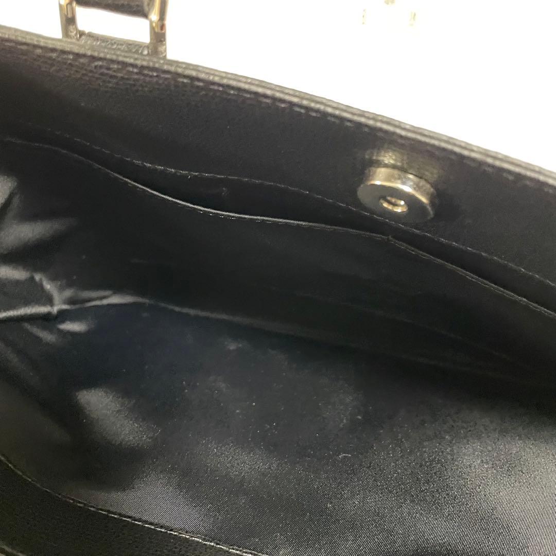 土屋鞄トートバッグ　ブラックレザーHINON ヒノン