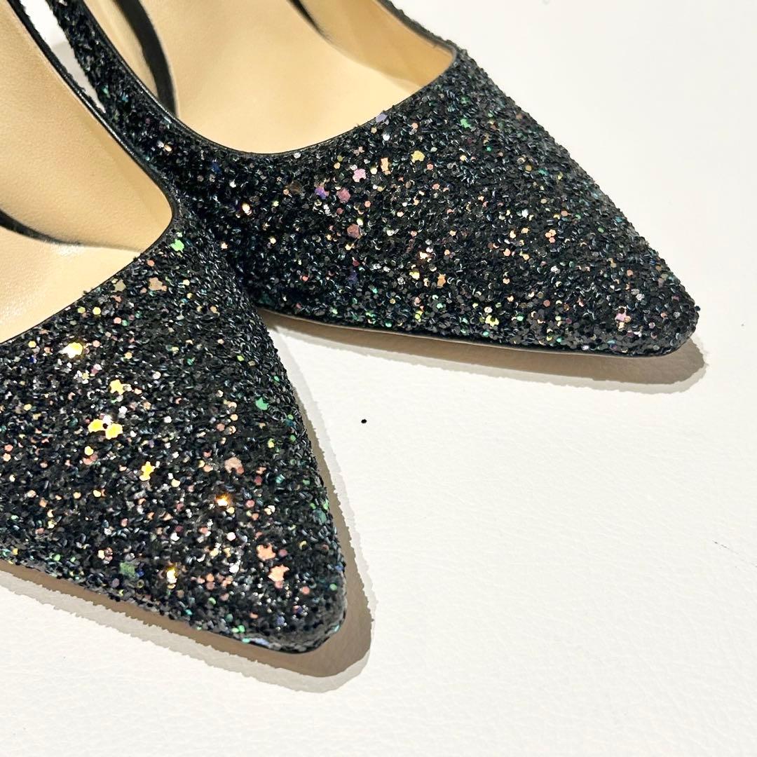 ジミーチュウ ABEL アベル グリッター ラメ パンプス ポインテッドトゥ