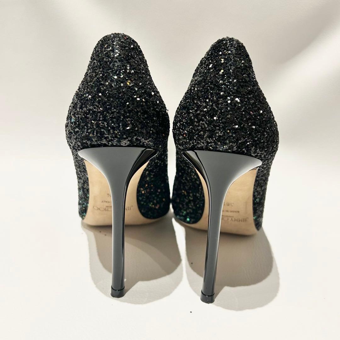 ジミーチュウ ABEL アベル グリッター ラメ パンプス ポインテッドトゥ