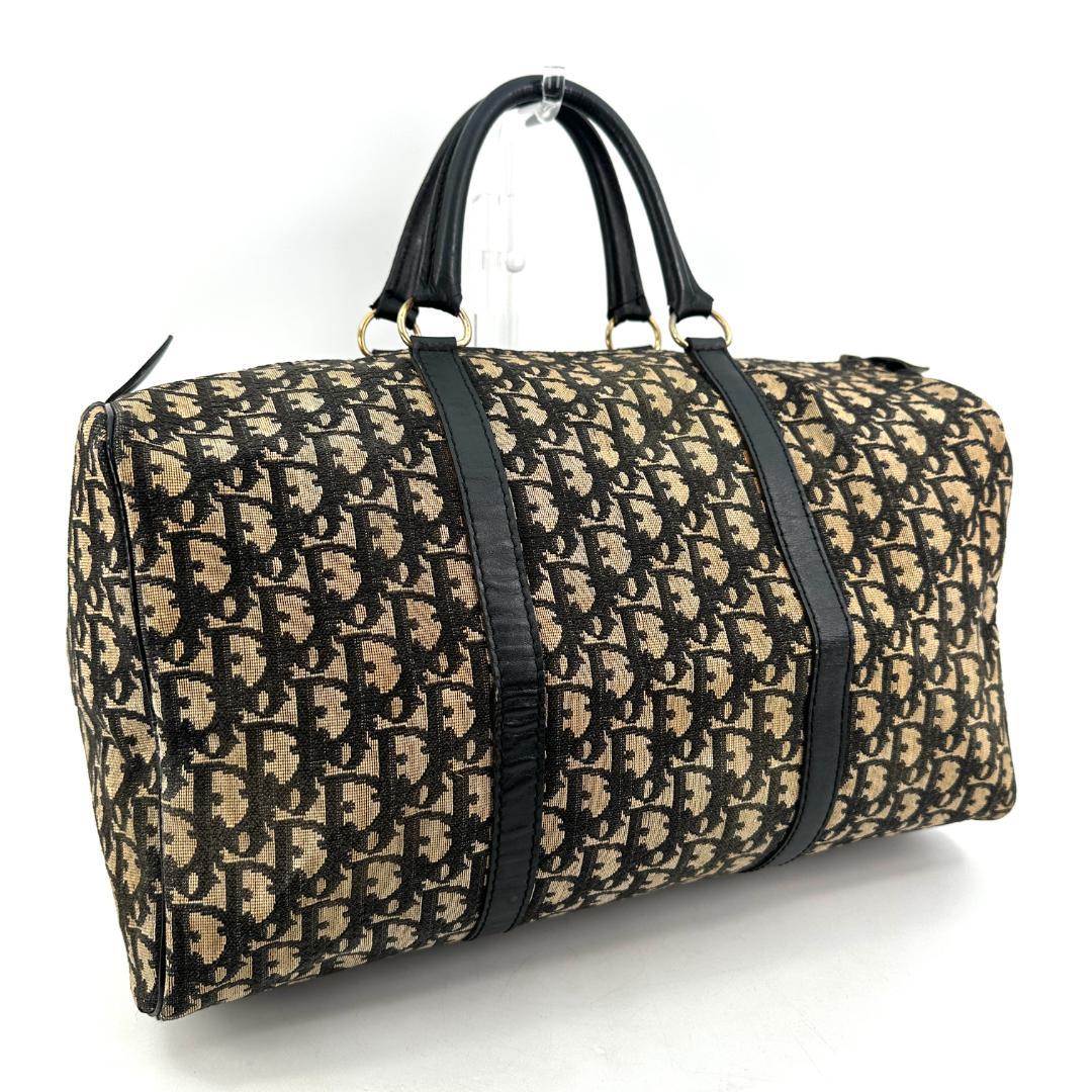 Christian Dior トロッター　総柄　キャンバス　ボストンバッグ