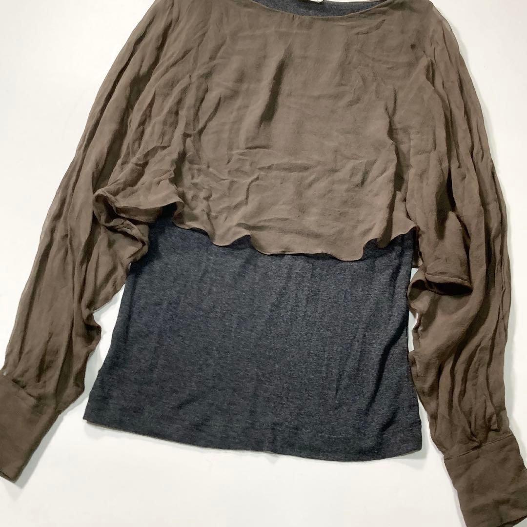 ブルネロクチネリ レイヤードトップス ニット シルク