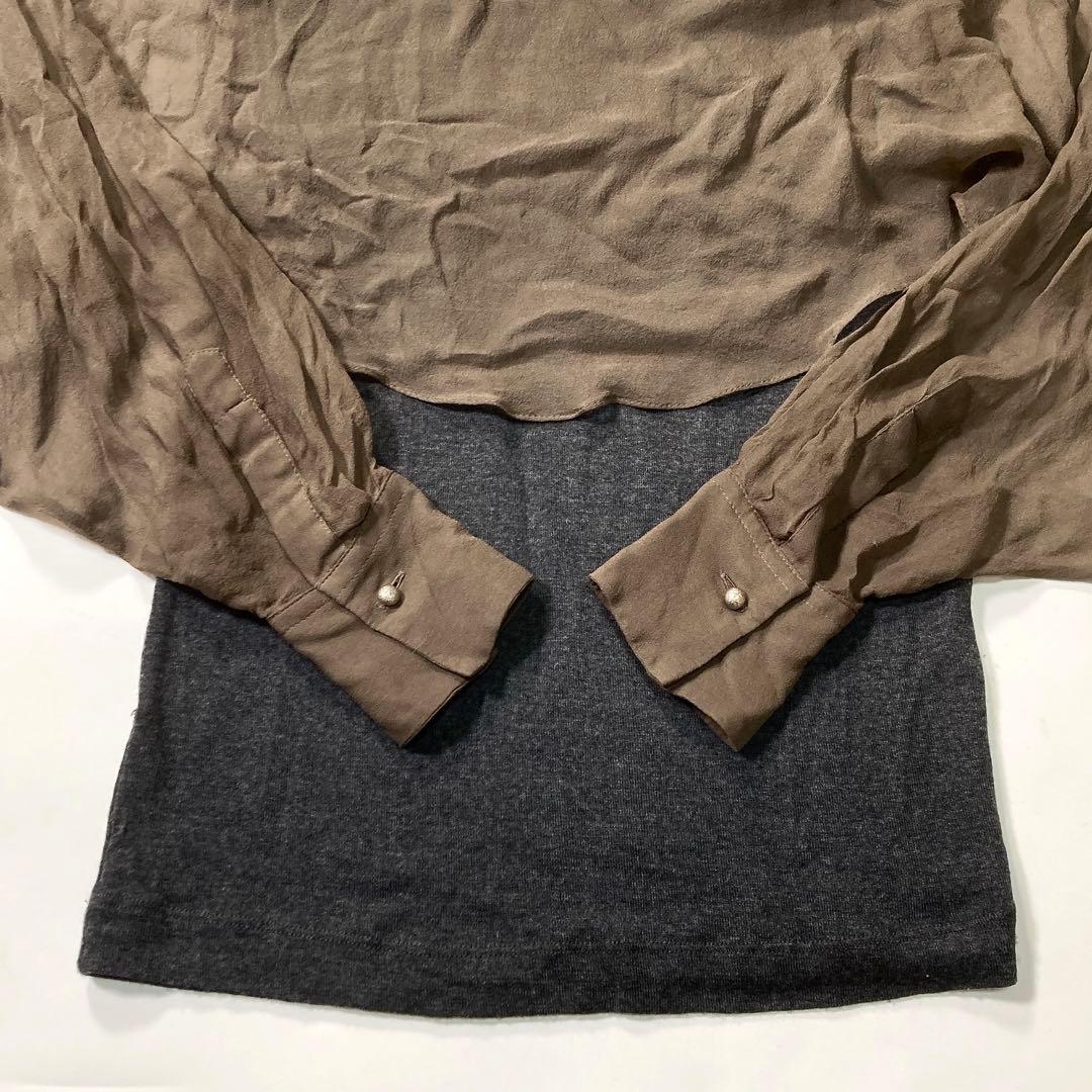 ブルネロクチネリ レイヤードトップス ニット シルク