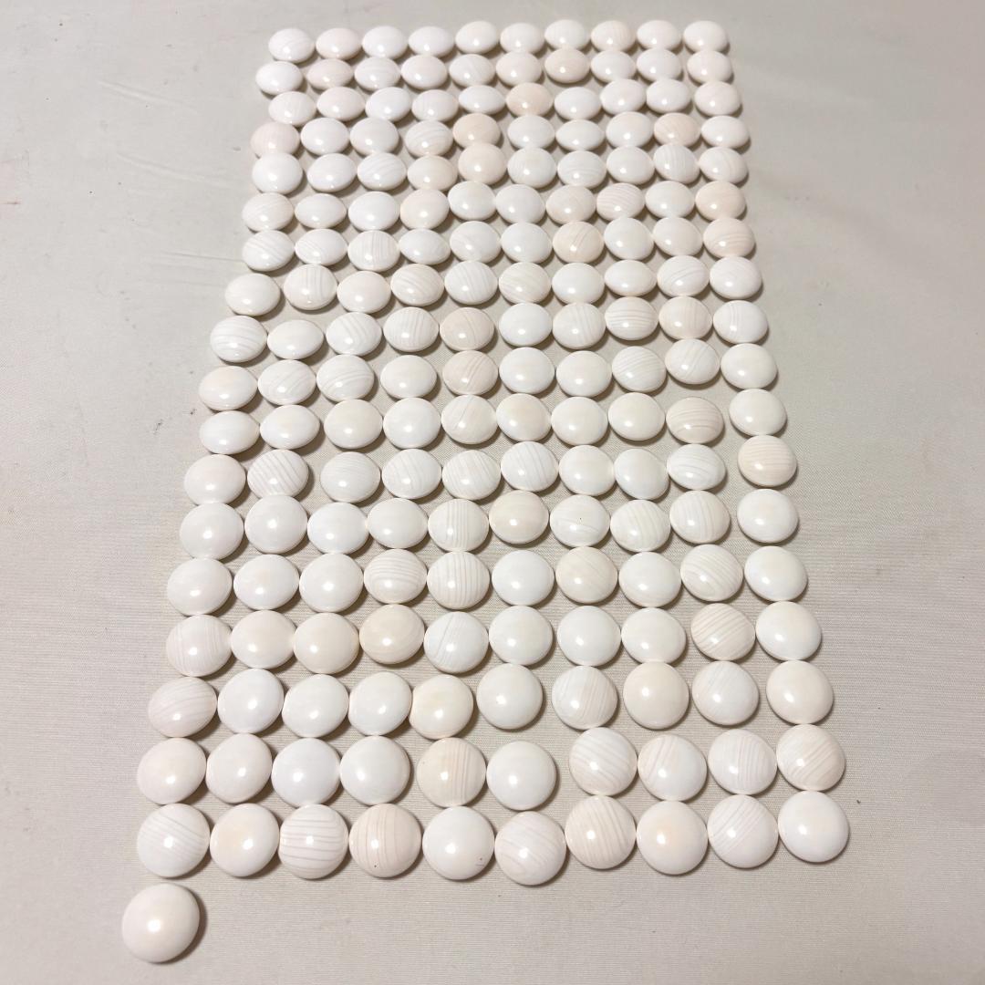 【美品】日向特製蛤碁石 雪印 37号 本那智黒 本蛤碁石 白181個 黒185個