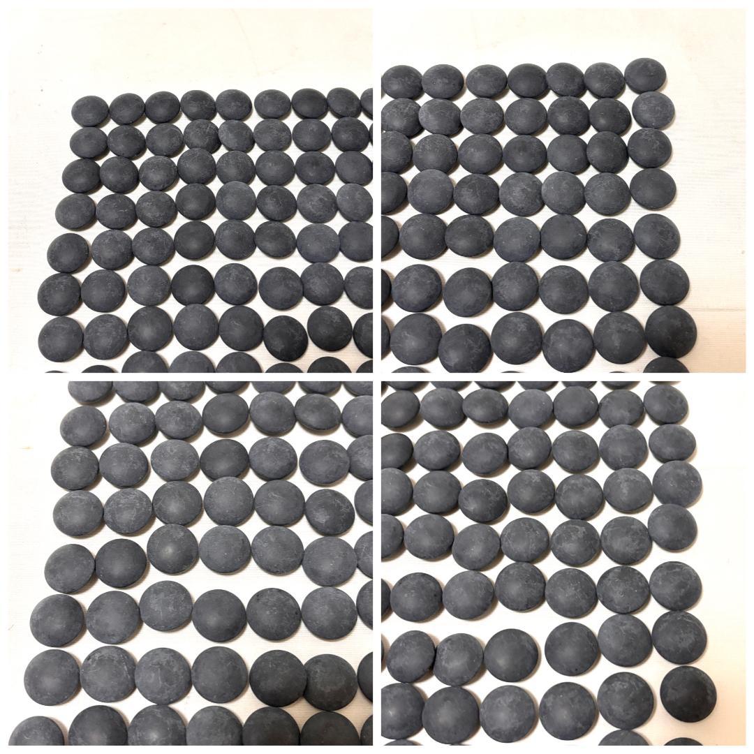 【美品】日向特製蛤碁石 雪印 37号 本那智黒 本蛤碁石 白181個 黒185個