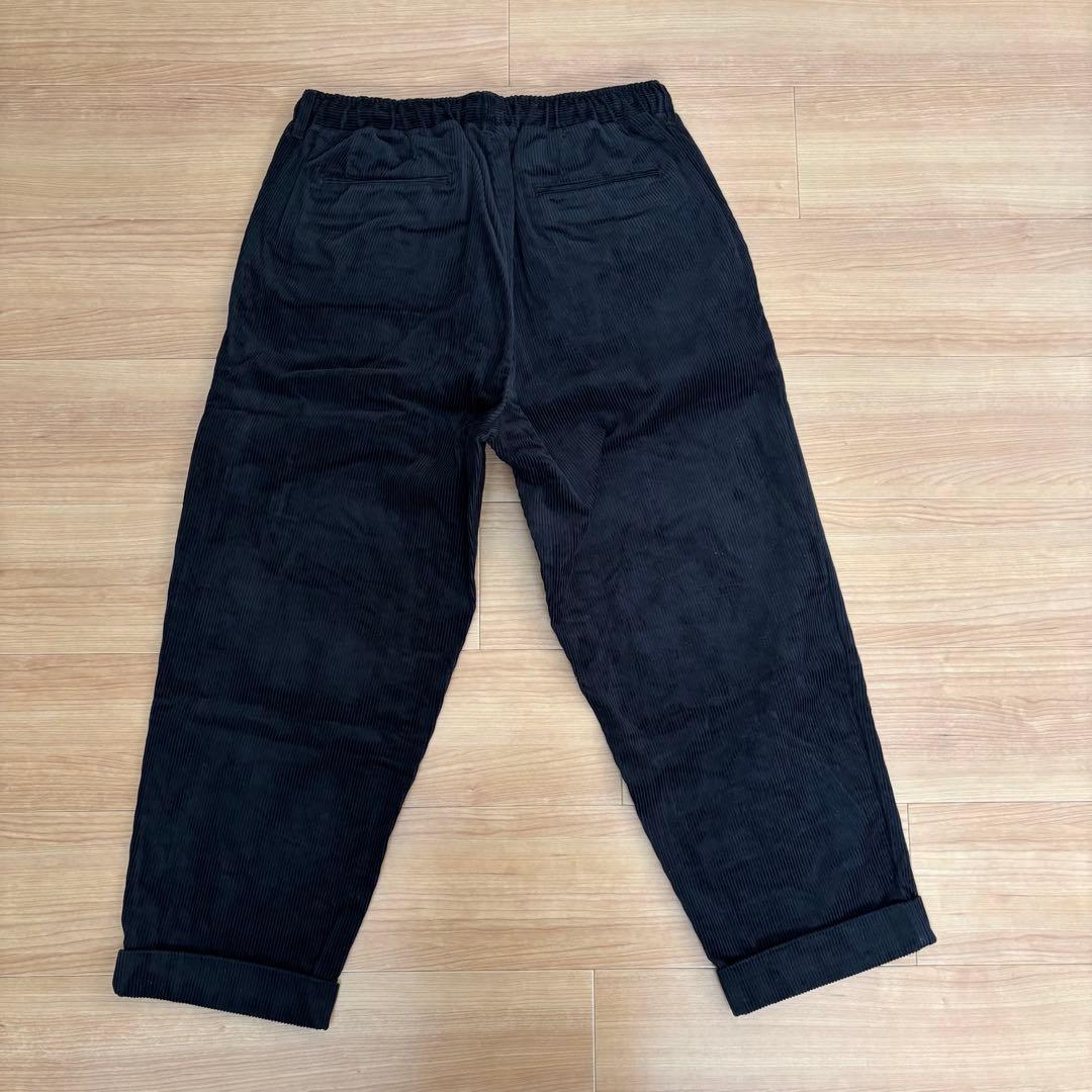 clumsy コーデュロイ 2タック パンツ ブラックL クラムジー