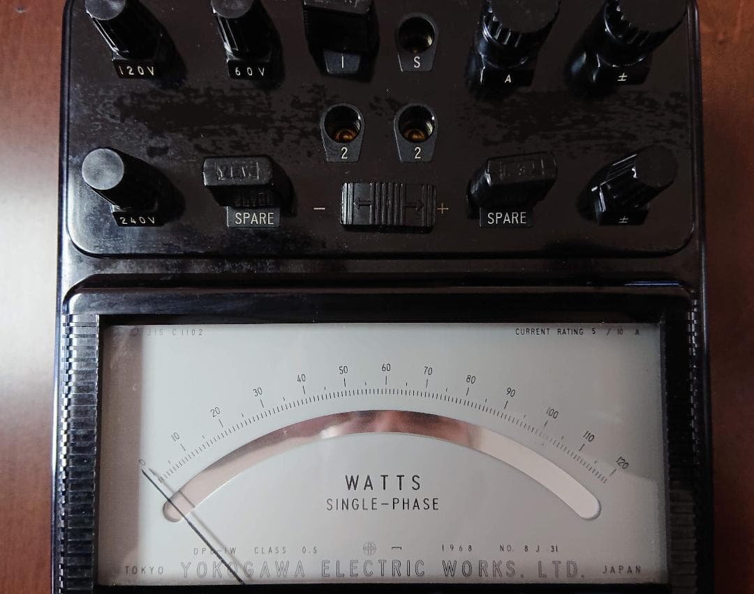 【中古】横河　単相低力率電力計（ワットメーター）