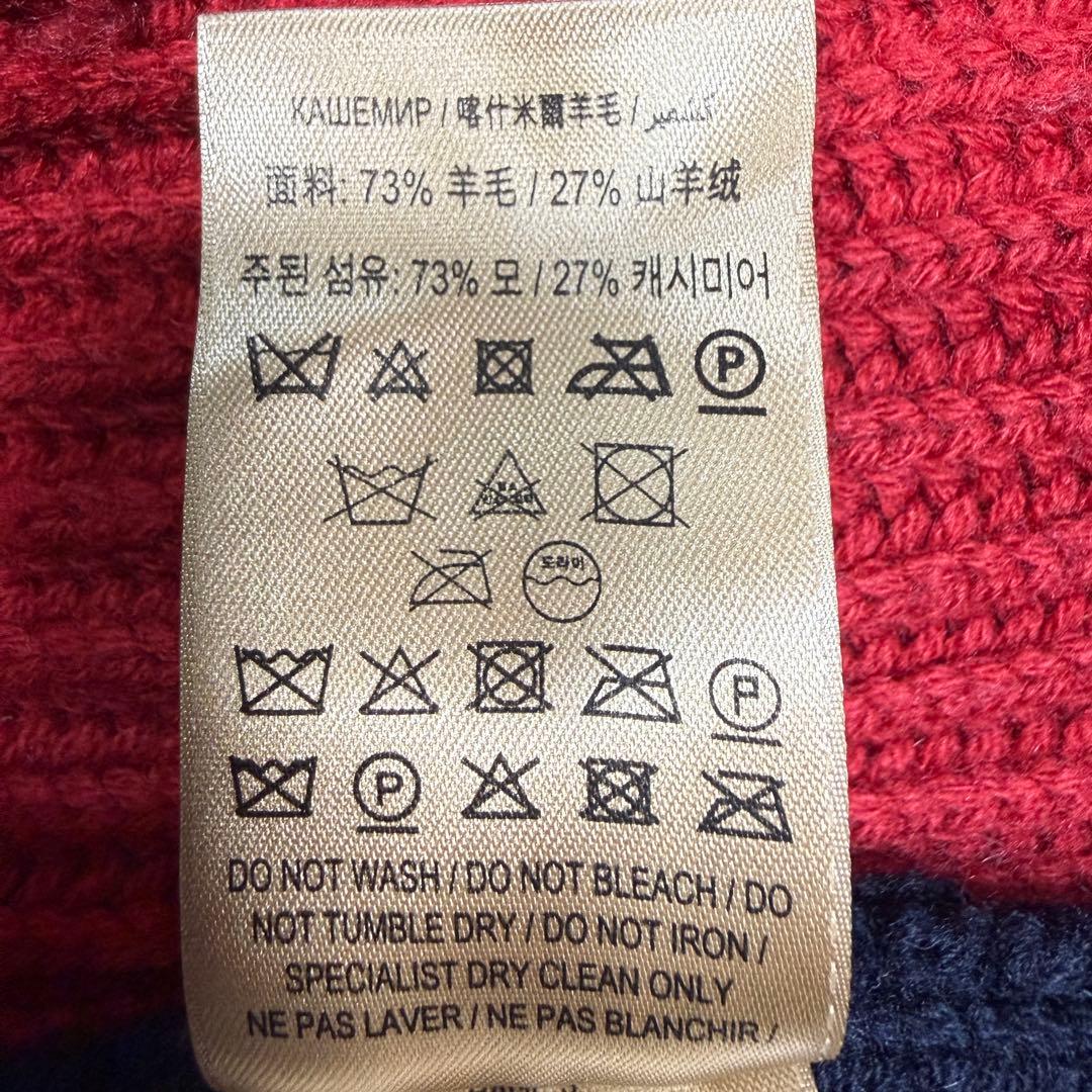 極美品 BURBERRY カシミヤ混 アシメトリー ケーブル チャンキーニット