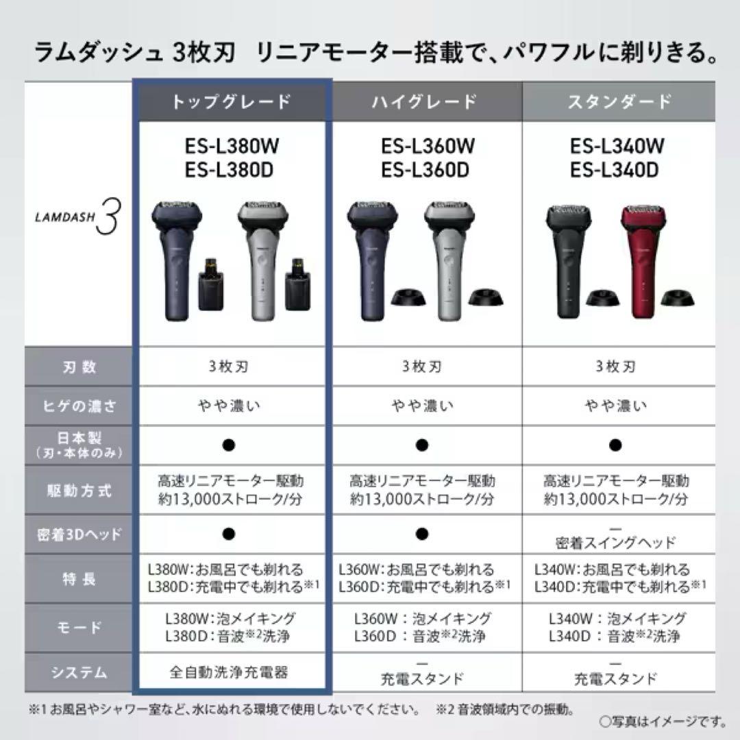 【新品未開封】Panasonic メンズシェーバー ES-L380D-S
