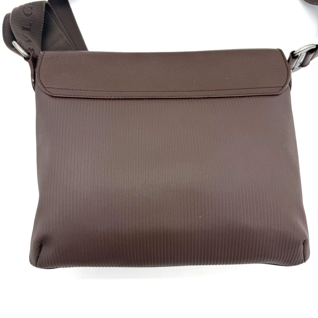 ★希少モデル★ブルガリ 本革 メッセンジャーバッグ ロゴプレート ロゴショルダー