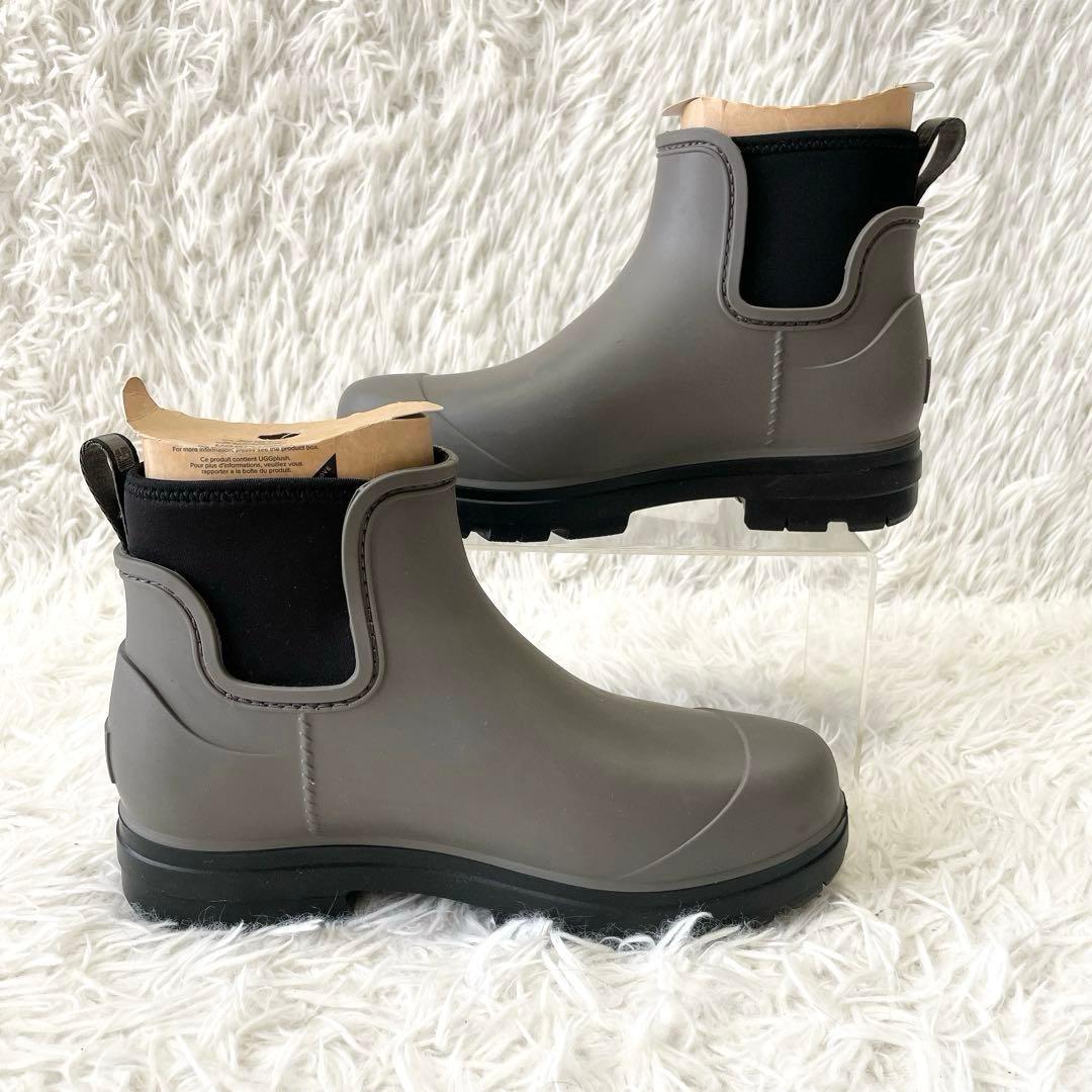 未使用級✨UGG DROPLETドロップレット レインブーツ グレー系 25.0