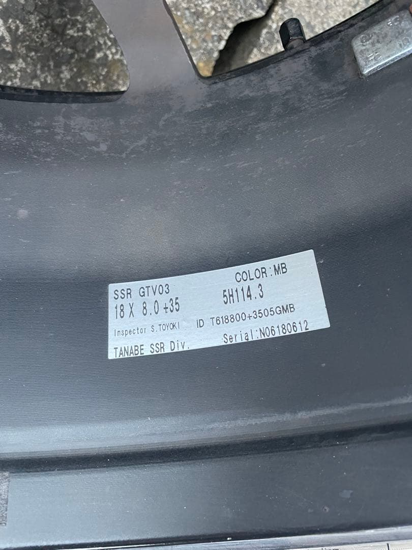 SSR GTV03 18インチ 二本セット