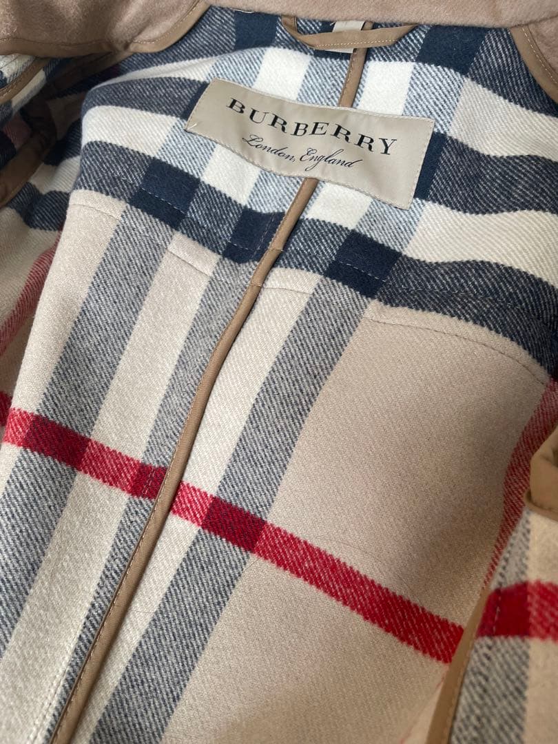 バーバリー　ダッフルコート　リアルファー　インポート