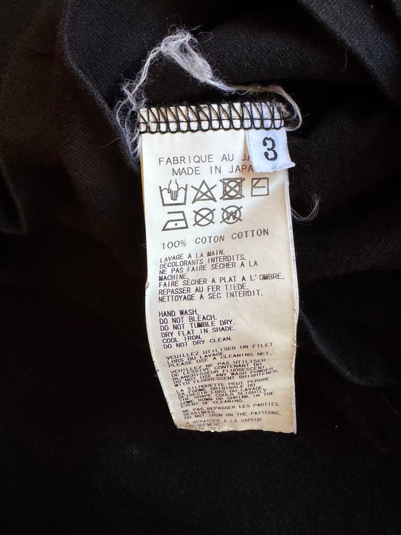 【希少】Yohji Yamamoto スタッフシャツ 黒 サイズ3