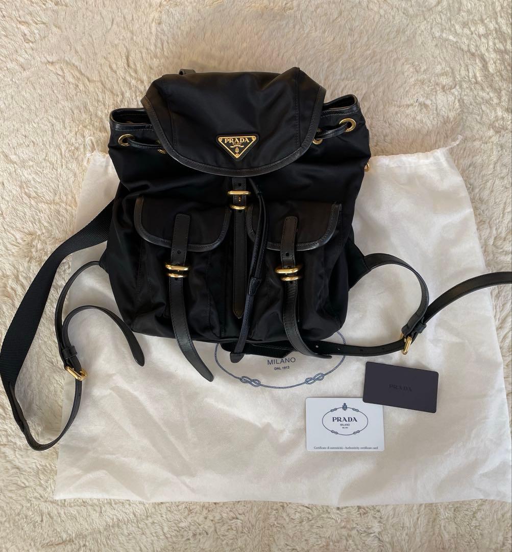 PRADA プラダ　ナイロン　リュック　バックパック ゴールド　正規品