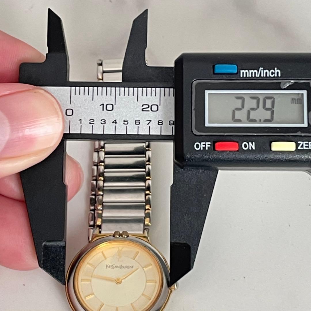 稼動品　YSL イヴサンローラン　シャンパン　ゴールド　コンビ　腕時計